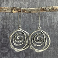 Boucles d'oreilles en argent Labyrinthe