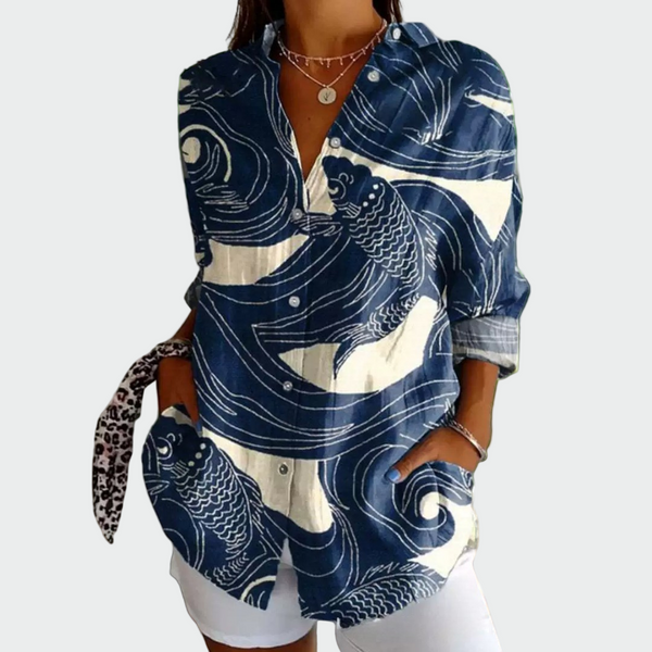 Iris - Camisa estilosa con estampa floral