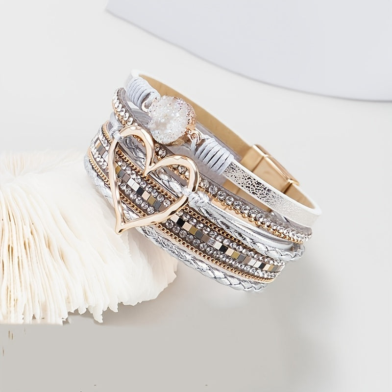 Bracelet Boho Multistrat en Cuir