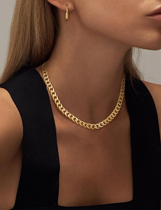 Collier chunky à maillons cubains