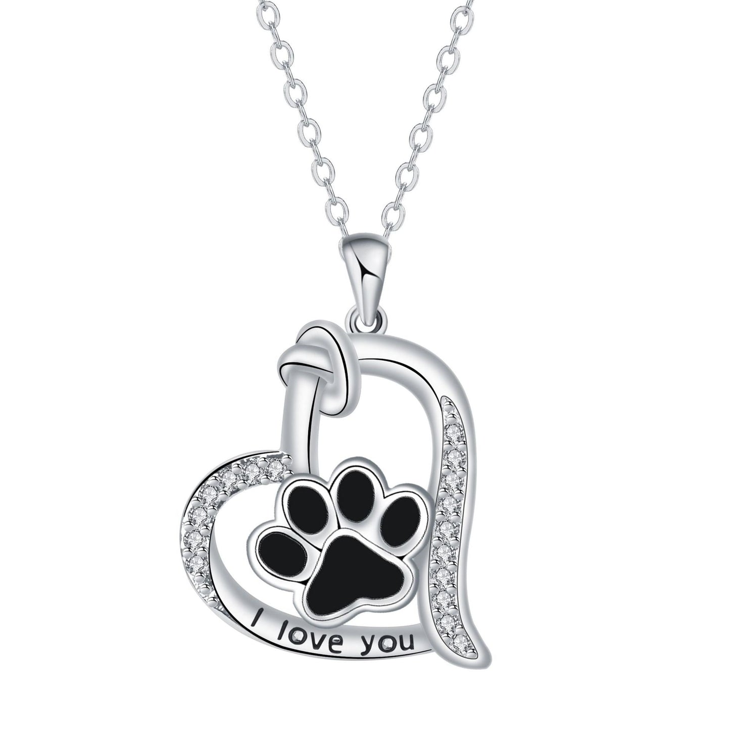 Collier avec Pendentif Empreinte de Patte