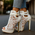 Blanca™ - Tacones con encaje elegantes y diseño sofisticado