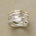 Bague Vintage Perforée en Or et Argent