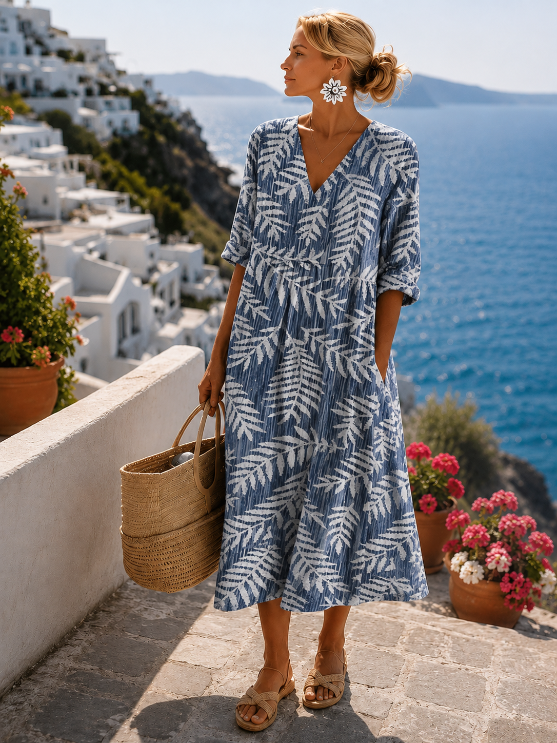 Vestido Noelia™ | Midi tropical ligero y fluido