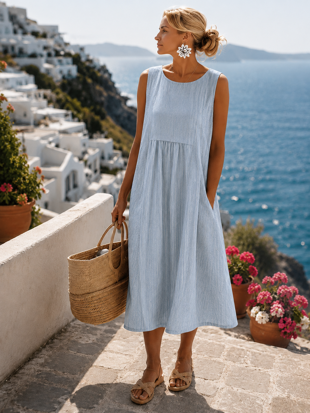 Vestido Maren™ | Midi de rayas ligero y fresco