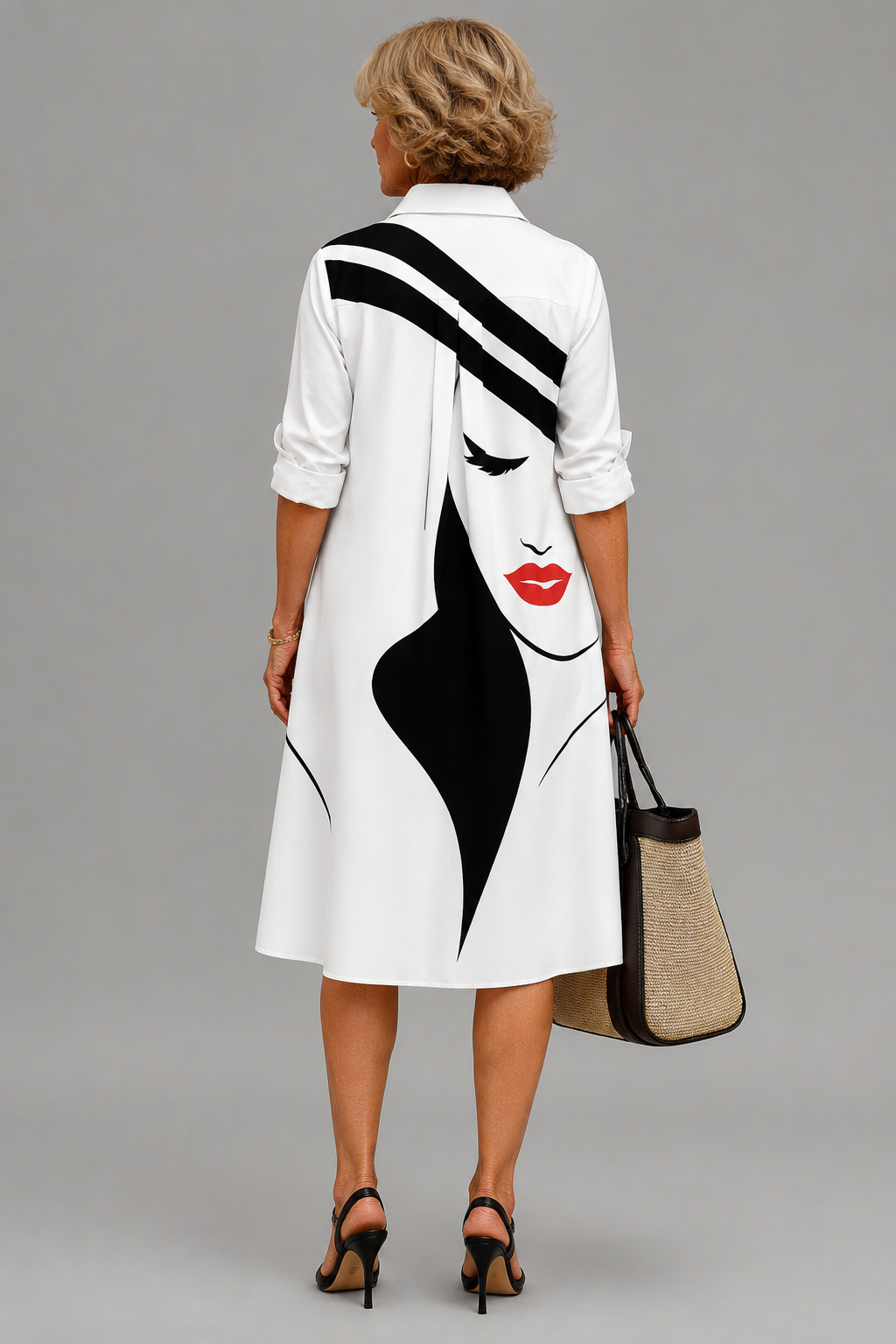 Vestido Alma™ | Vestido midi artístico de estilo elegante