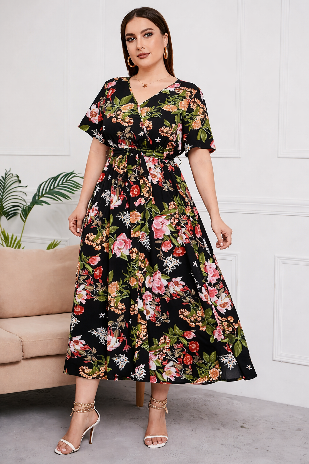 Vestido Mónica™ | Elegancia floral que realza tus curvas