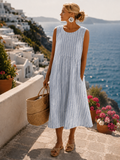 Vestido Marina™ | Midi de rayas ligero y fresco