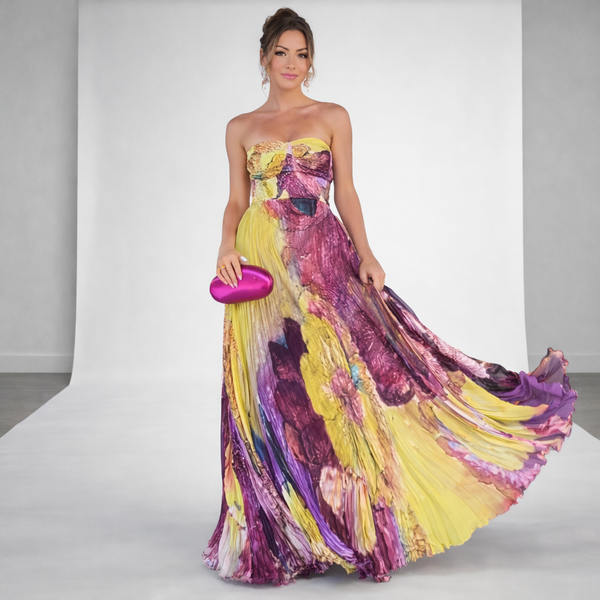 Vestido Valentina™ | Plisado floral que Estiliza y Suaviza la Silueta