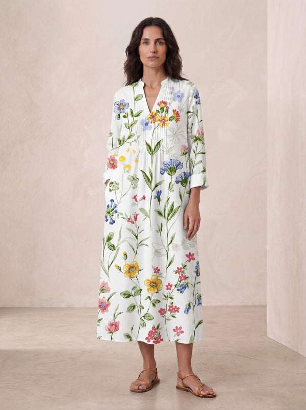 Vestido de verano estampado favorecedor