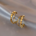 Boucles d'Oreilles Élégantes Plaquées Or avec Cubique