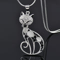 Collier Chats de l'Amour en Argent Sterling