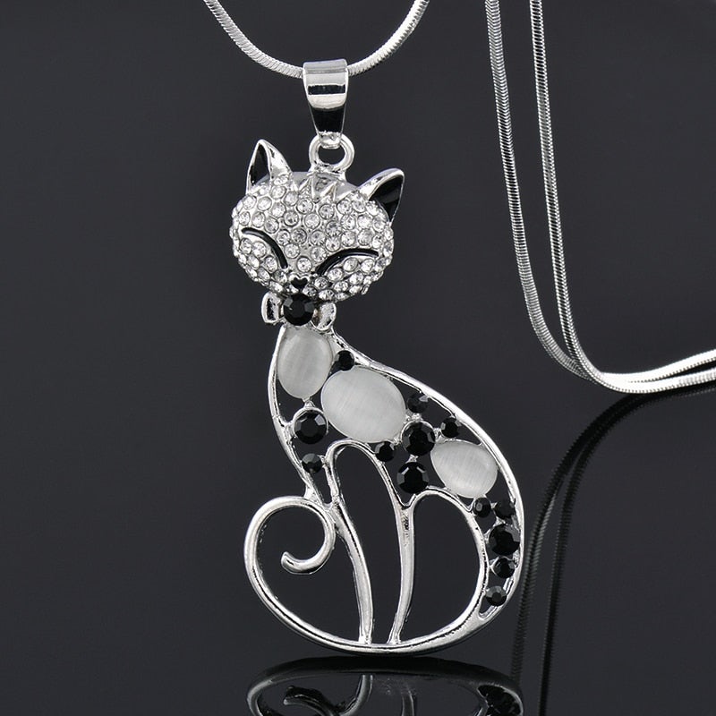 Collier Chats de l'Amour en Argent Sterling