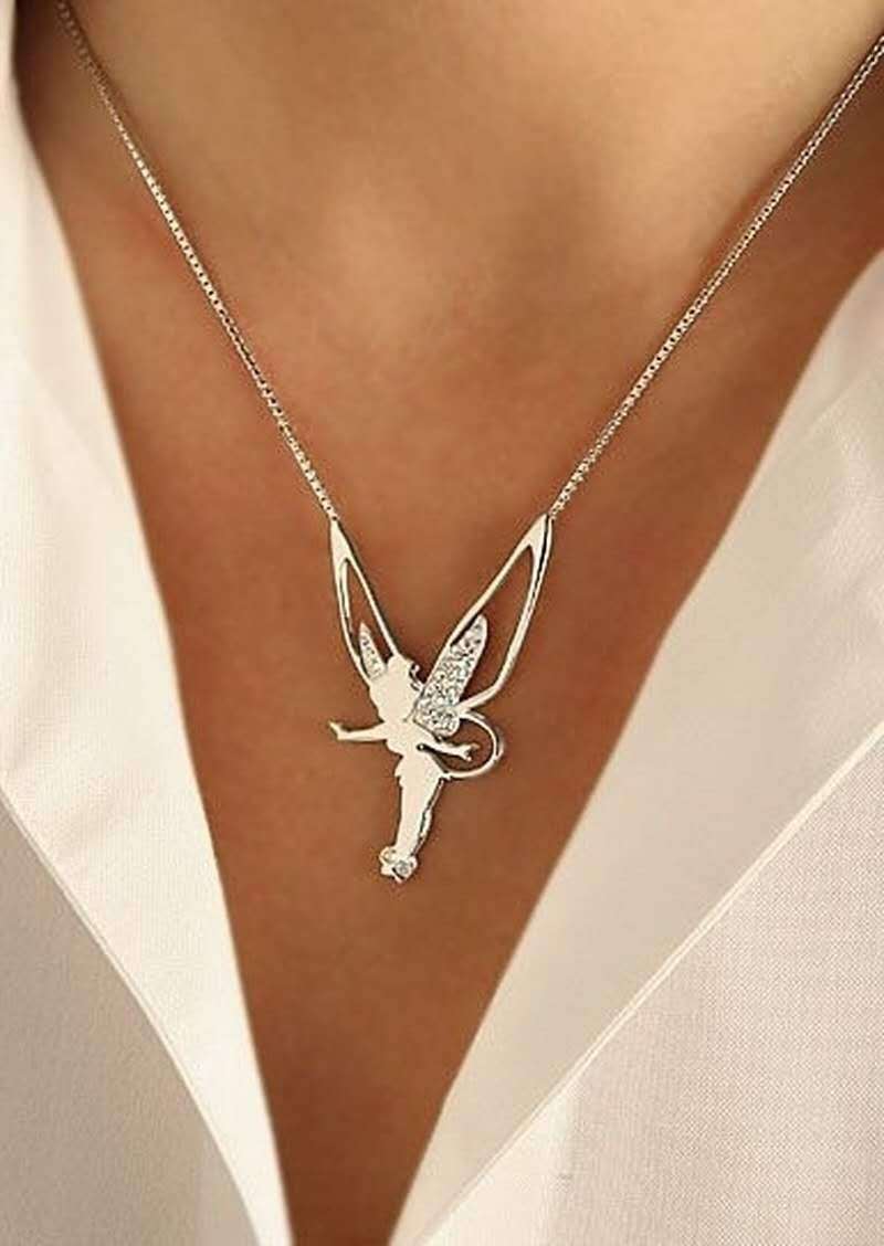 Collier avec pendentif fée en or