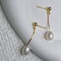 Boucles d'oreilles avec Perle Élégante