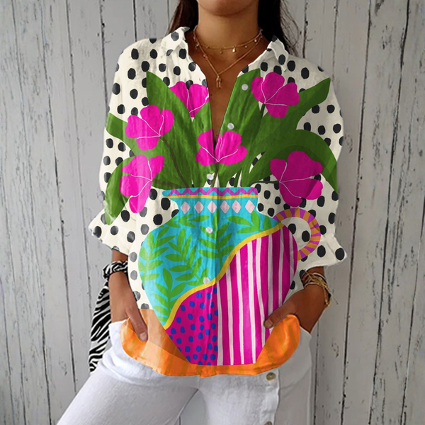 Camisa Odile™ | Elegancia estampada con caída impecable