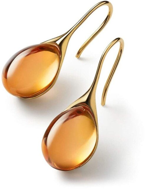 Boucles d'oreilles pendantes chics avec cristaux