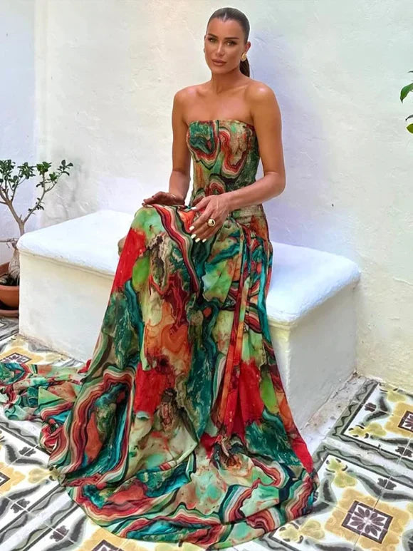 Vestido Marta™ - Elegancia floral vibrante para momentos especiales