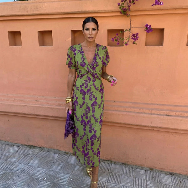 Vestido Ani ™ | Elegancia Vibrante floral que Enamora