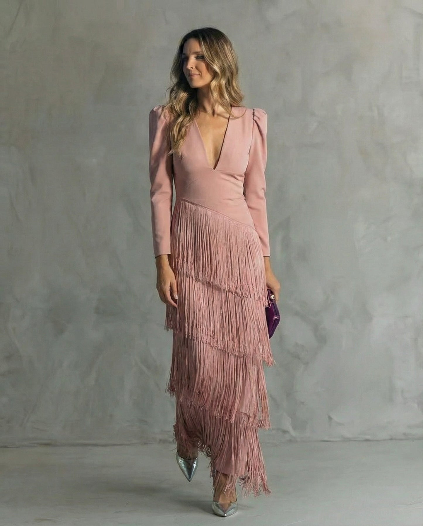 Sofia™ | Vestido Elegante con Mangas de Flecos