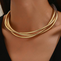 Collier Doré à Couches Vintage