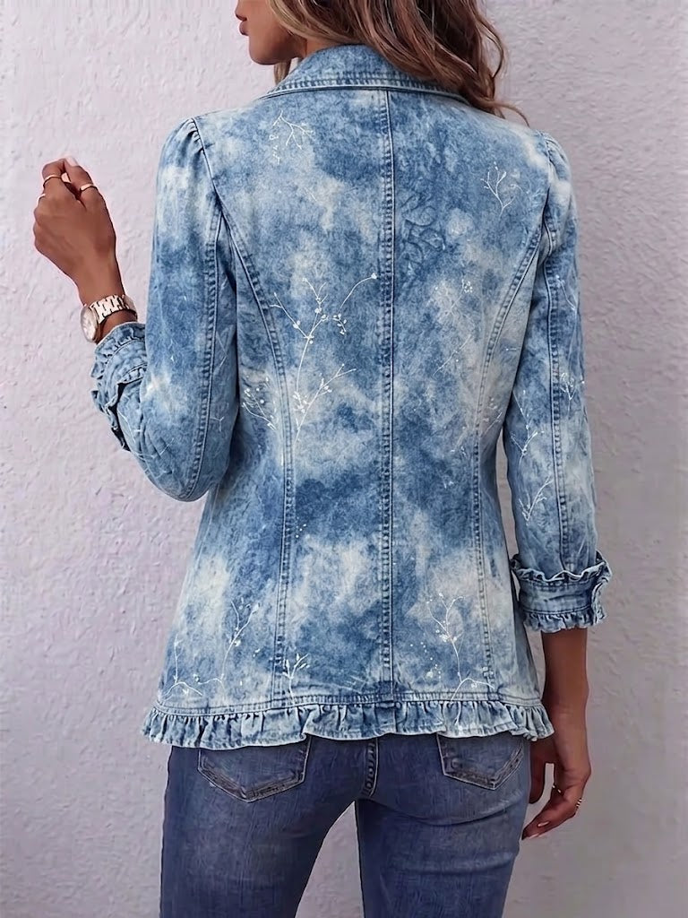 Prudencia™ | Chaqueta Botánica Degradada con Volantes