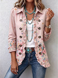 Aria™ | Chaqueta Floral con Volantes y Botones