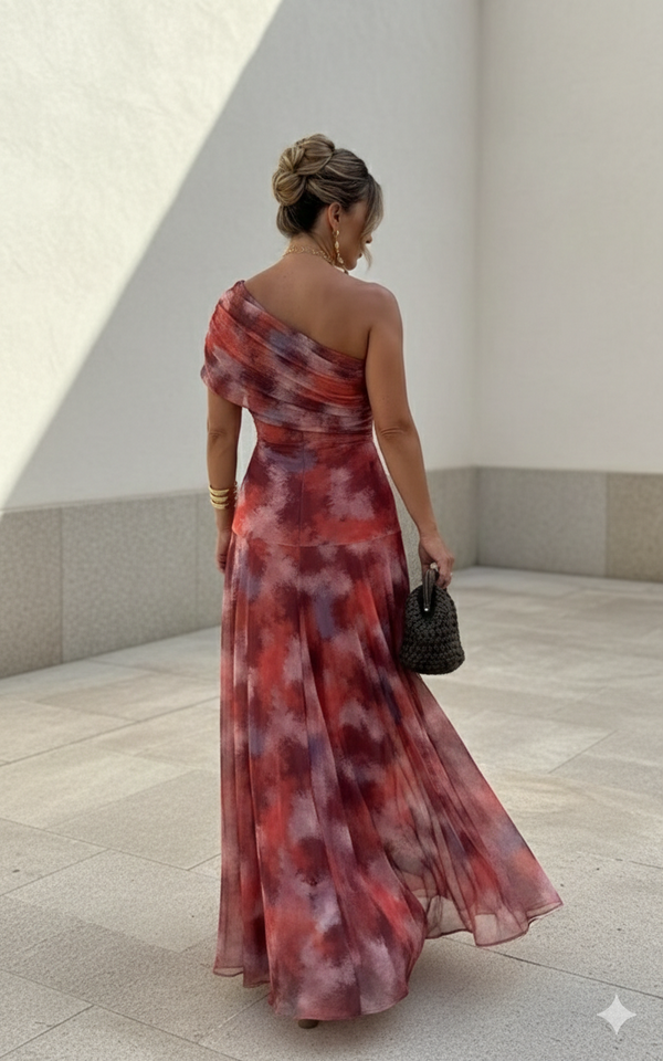 Vestido Largo Fluido en Satén - Elegancia Intemporal