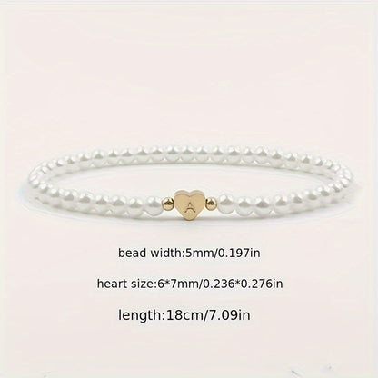 Bracelet Chic avec Initiale en Cœur (A–Z)