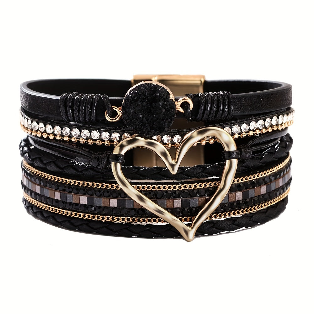 Bracelet Boho Multistrat en Cuir