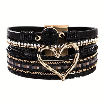 Bracelet Boho Multistrat en Cuir