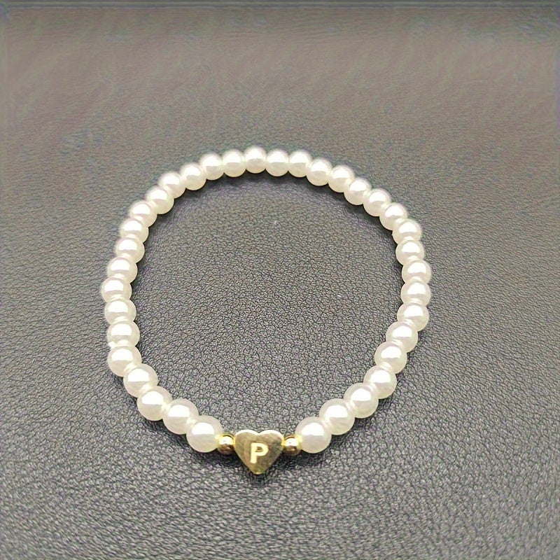 Bracelet Chic avec Initiale en Cœur (A–Z)