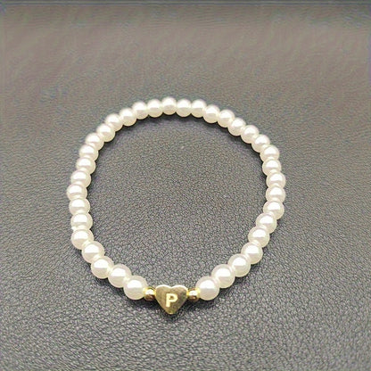 Bracelet Chic avec Initiale en Cœur (A–Z)