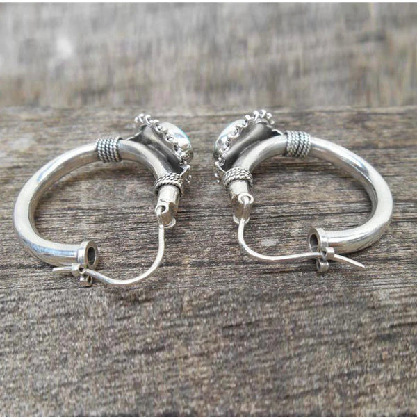 Pendientes Elegantes en Plata con Turquesa