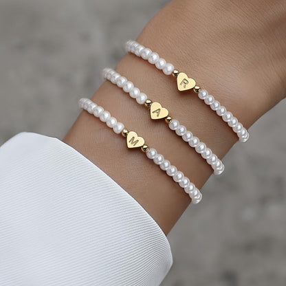 Bracelet Chic avec Initiale en Cœur (A–Z)