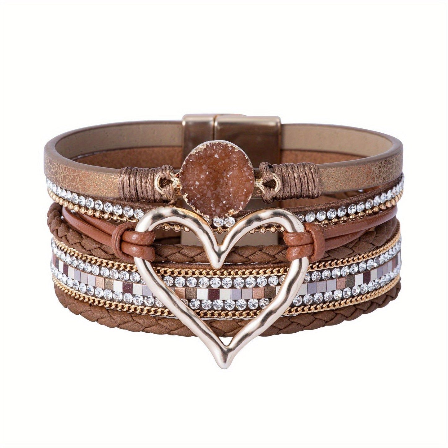 Bracelet Boho Multistrat en Cuir