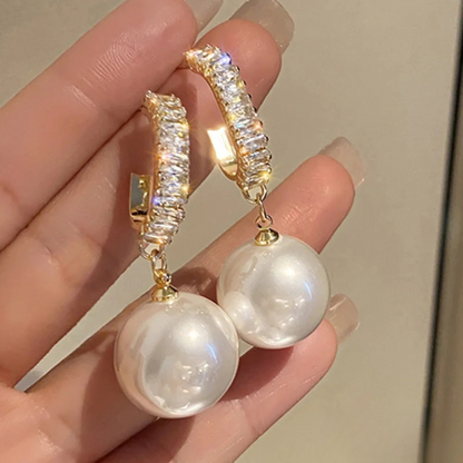 Boucles d'oreilles Chic avec Perle et Zircon