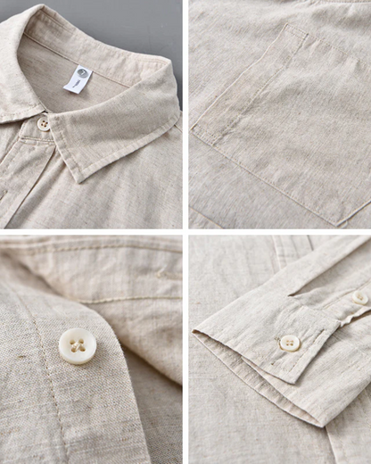 Elián™ - Camisa beige de lujo con diseño distinguido
