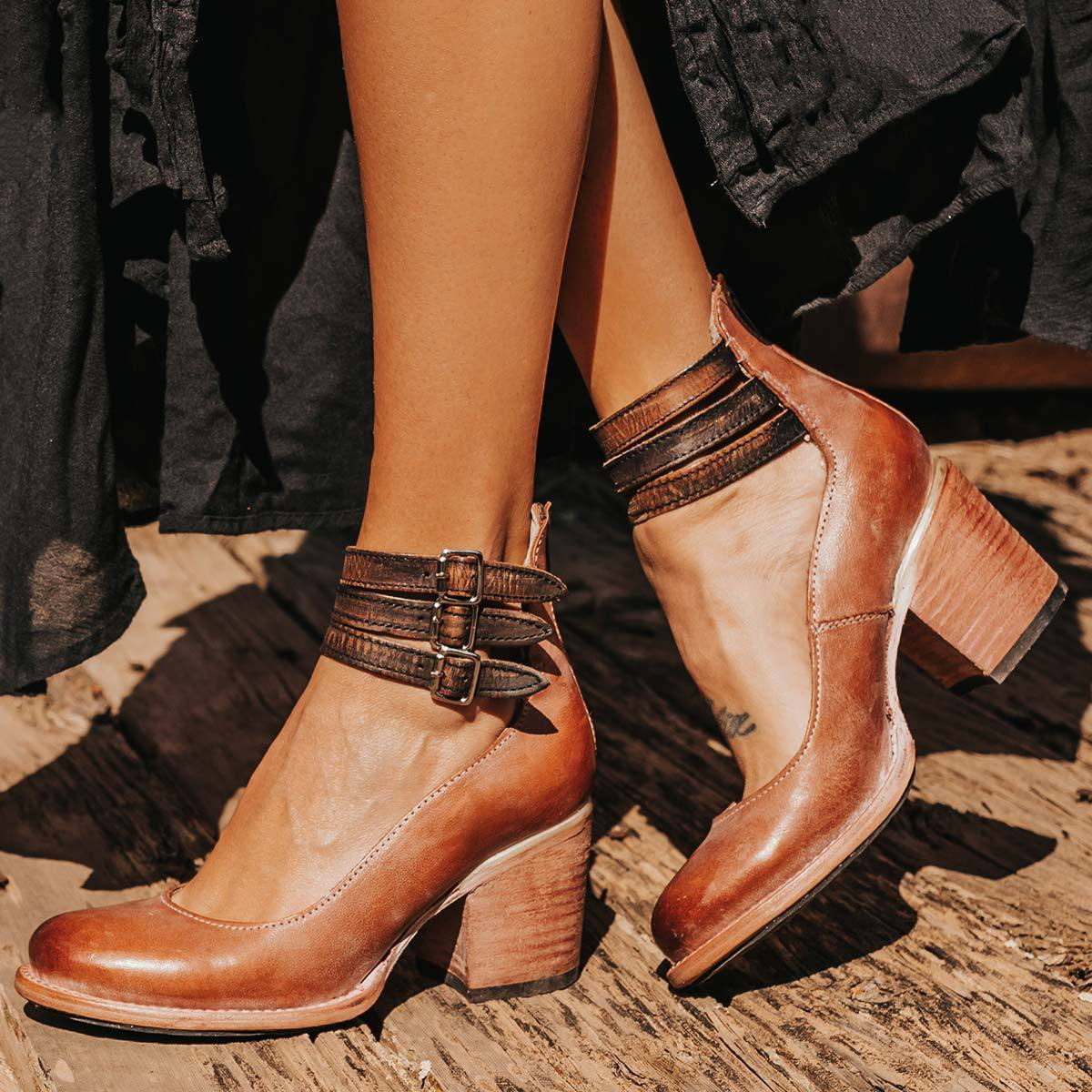 Blanca™ - Zapatos de tacón alto con tiras múltiples y suela gruesa