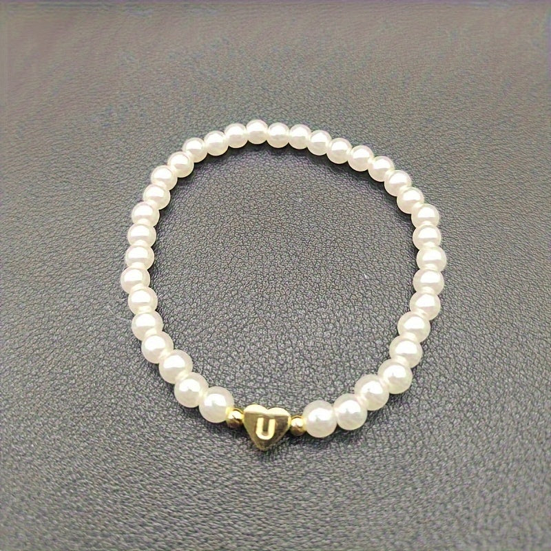Bracelet Chic avec Initiale en Cœur (A–Z)