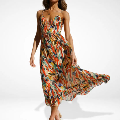 Vestido Yamy™ | Floral Midi estampado con tirantes