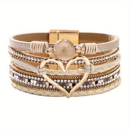 Bracelet Boho Multistrat en Cuir