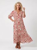 Noelle™ | Vestido Midi Ornamental con Nudo y Pompones