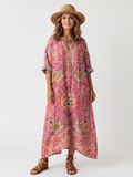 Tilda™ | Vestido Midi Relajado con Estampado Abstracto y Bolsillos