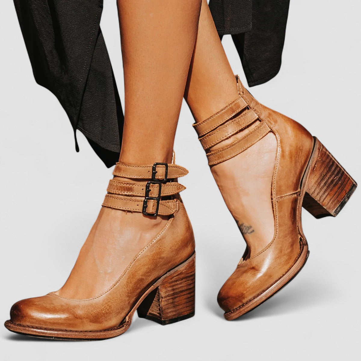 Blanca™ - Zapatos de tacón alto con tiras múltiples y suela gruesa
