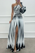 Vestido Shiloh™ | Rayas elegantes con diseño asimétrico