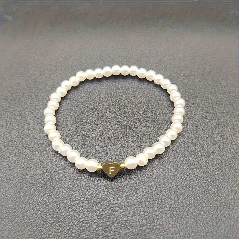 Bracelet Chic avec Initiale en Cœur (A–Z)