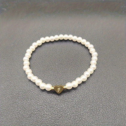 Bracelet Chic avec Initiale en Cœur (A–Z)