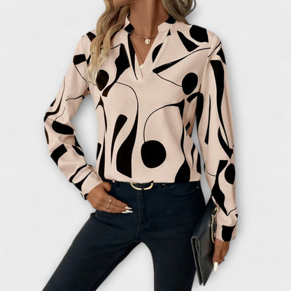 Catarina - Blusa elegante de manga comprimida