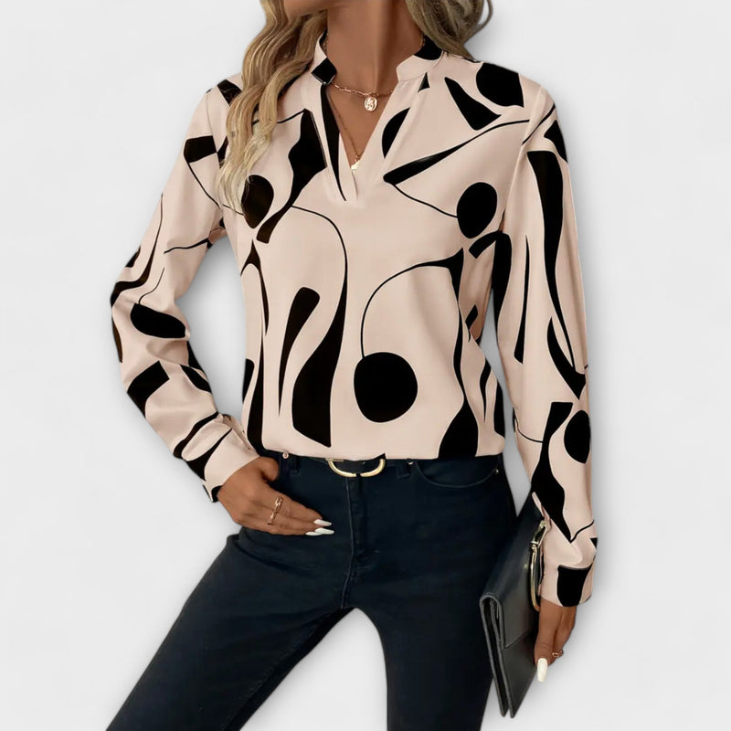 Catarina - Blusa elegante de manga comprimida
